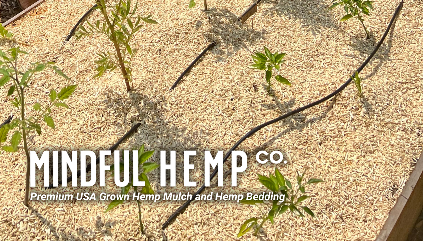 Mindful Hemp Mulch & Animal Bedding (25lbs)- Covers over 50 square feet!